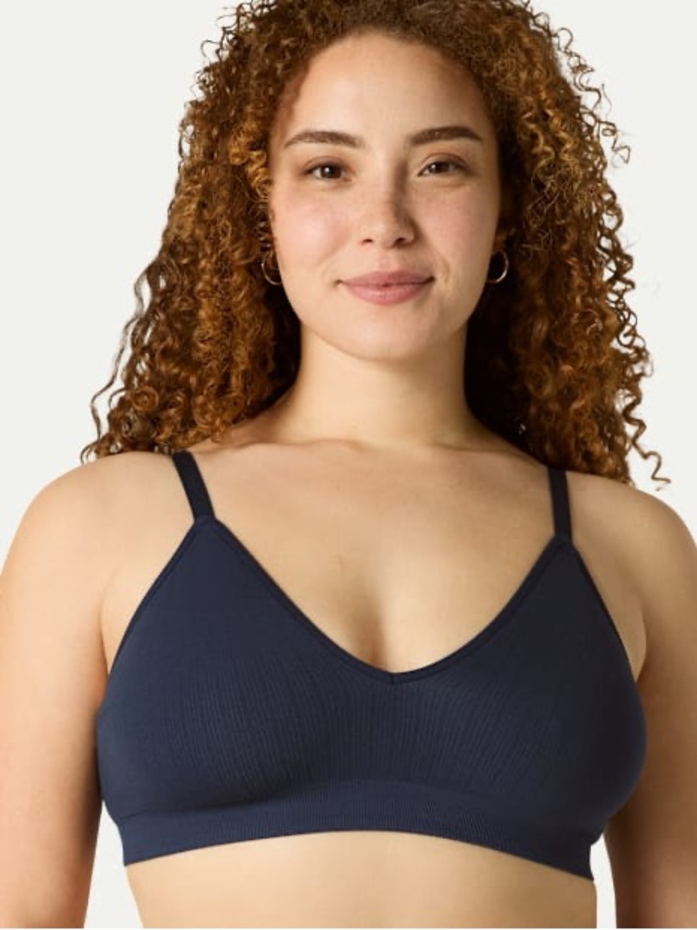 Bombas Women's Midnight Navy Wireless Seamless Triangle Bralette - Medium/Large